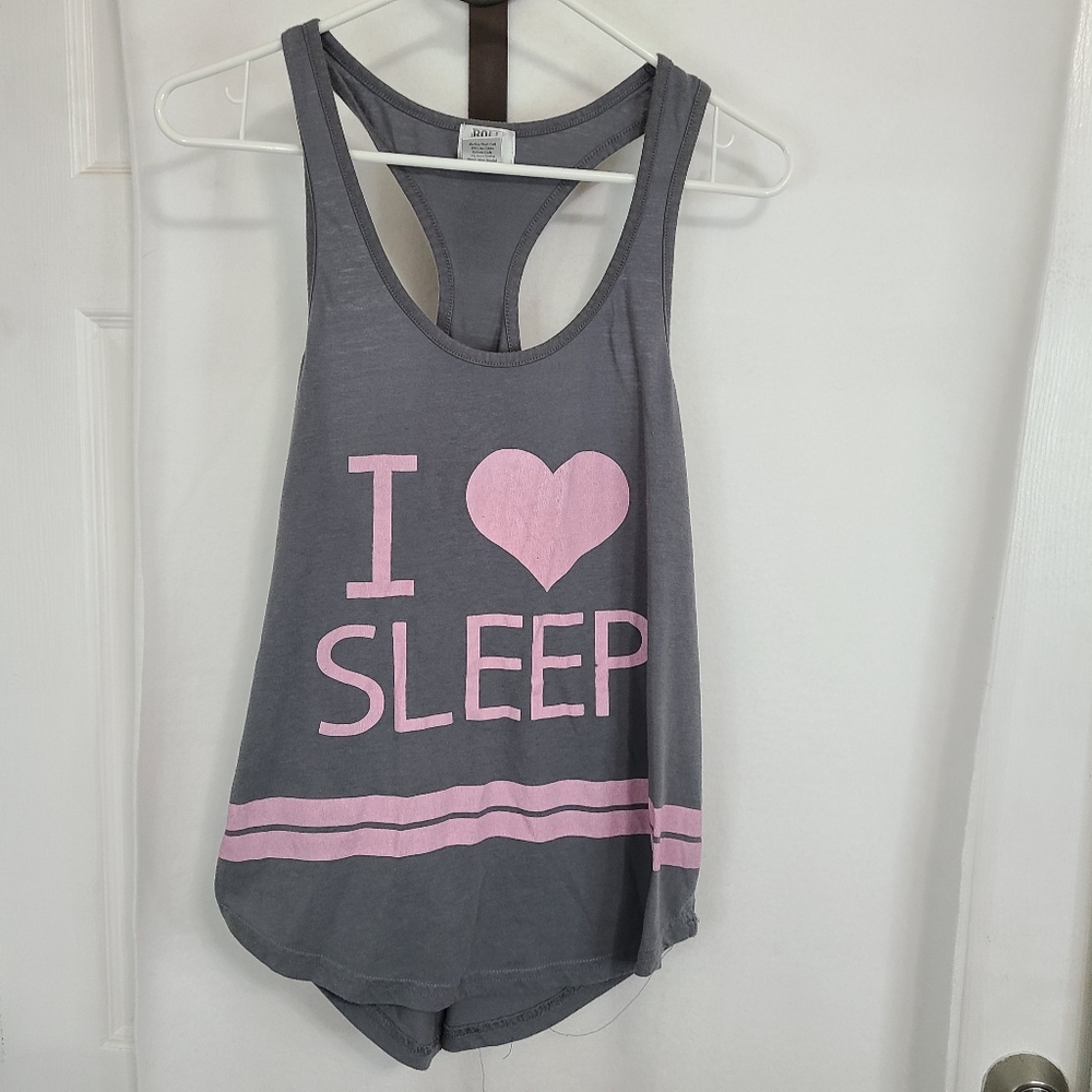 Roll Outta Bed Woman's Sleeper Tanktop, Size: XL Color: Grey
